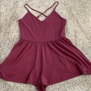 Red/Burgundy Romper